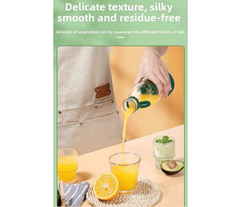 Portable Juice Blender – USB Charging, 6 Blades, Fresh Squeezer