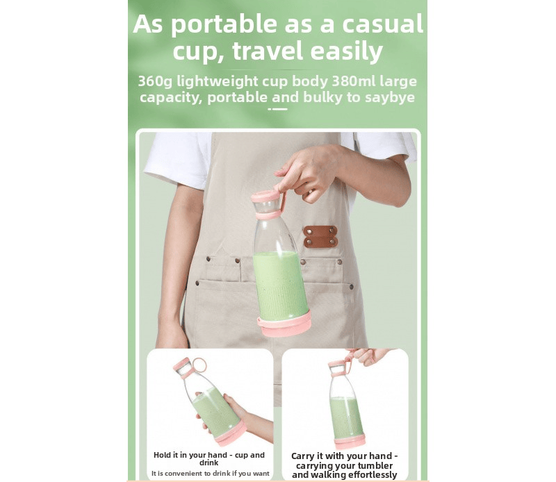 Portable Juice Blender – USB Charging, 6 Blades, Fresh Squeezer