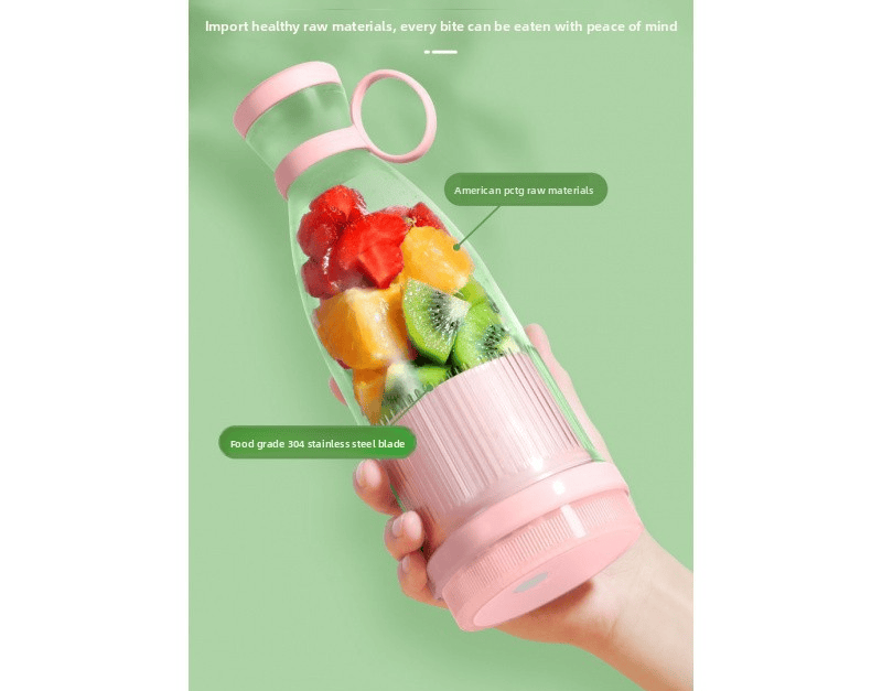 Portable Juice Blender – USB Charging, 6 Blades, Fresh Squeezer
