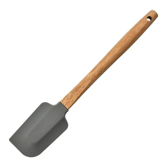 2Pcs/1Pcs Assorted colors Silicone Cream Spatula Non - Stick Pastry Blenders Wood Handle Chocolate Butter Baking Scraper Kitchen Cake Mixer - KitchenKlout