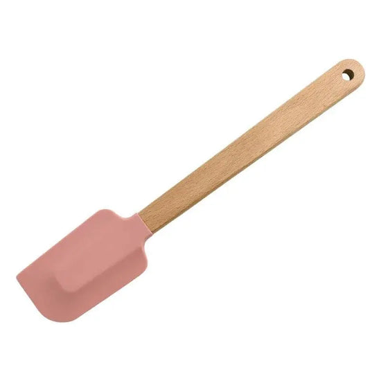 2Pcs/1Pcs Assorted colors Silicone Cream Spatula Non - Stick Pastry Blenders Wood Handle Chocolate Butter Baking Scraper Kitchen Cake Mixer - KitchenKlout