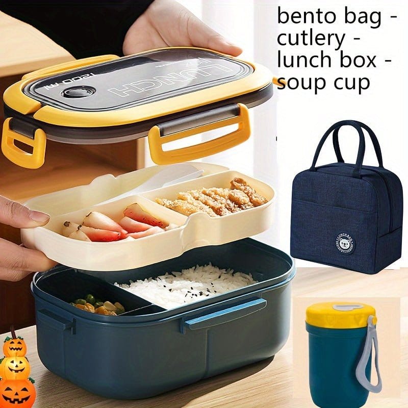 3 - Piece Meal Prep Storage Bags – Large Capacity Lunch Bags for Office, School, Picnics & Camp – Durable & Reusable - KitchenKlout