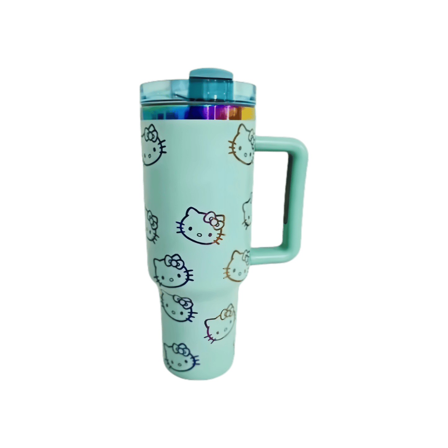 Cute Kitty Insulated Tumbler – Straw Lid & Handle