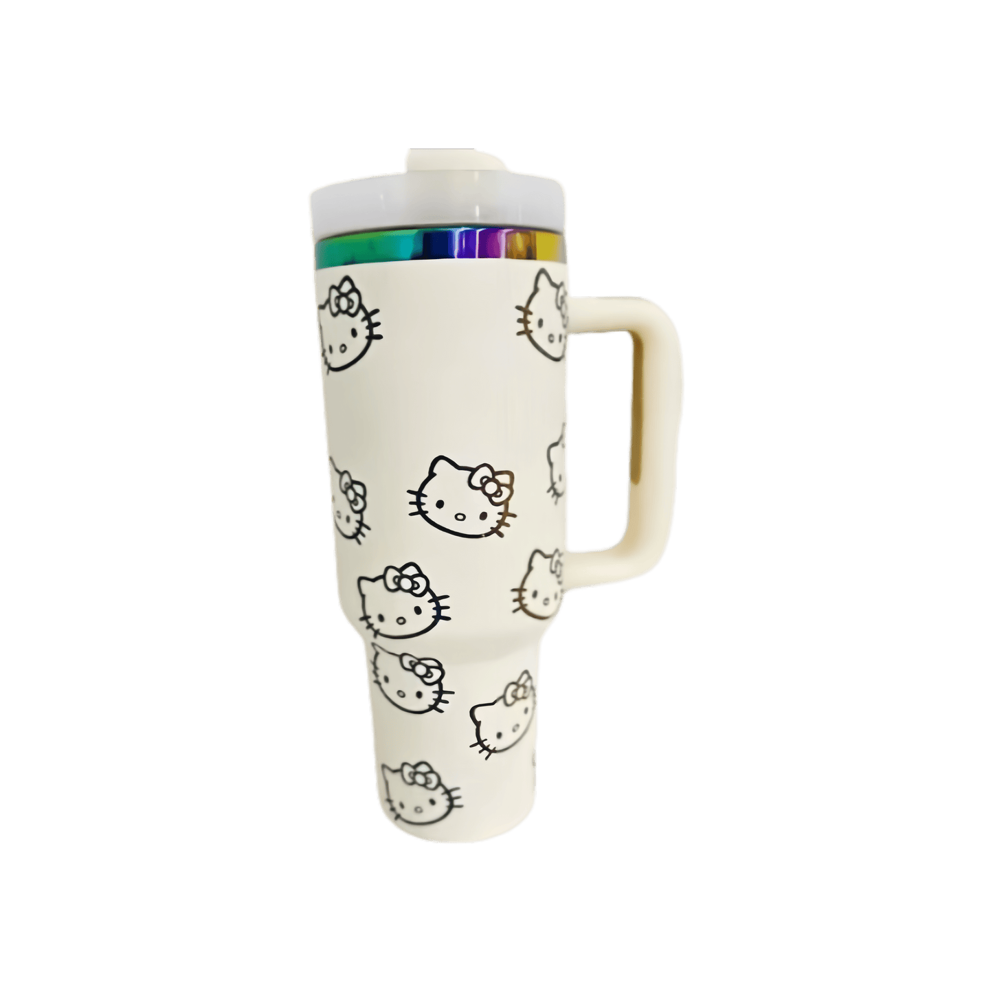Cute Kitty Insulated Tumbler – Straw Lid & Handle