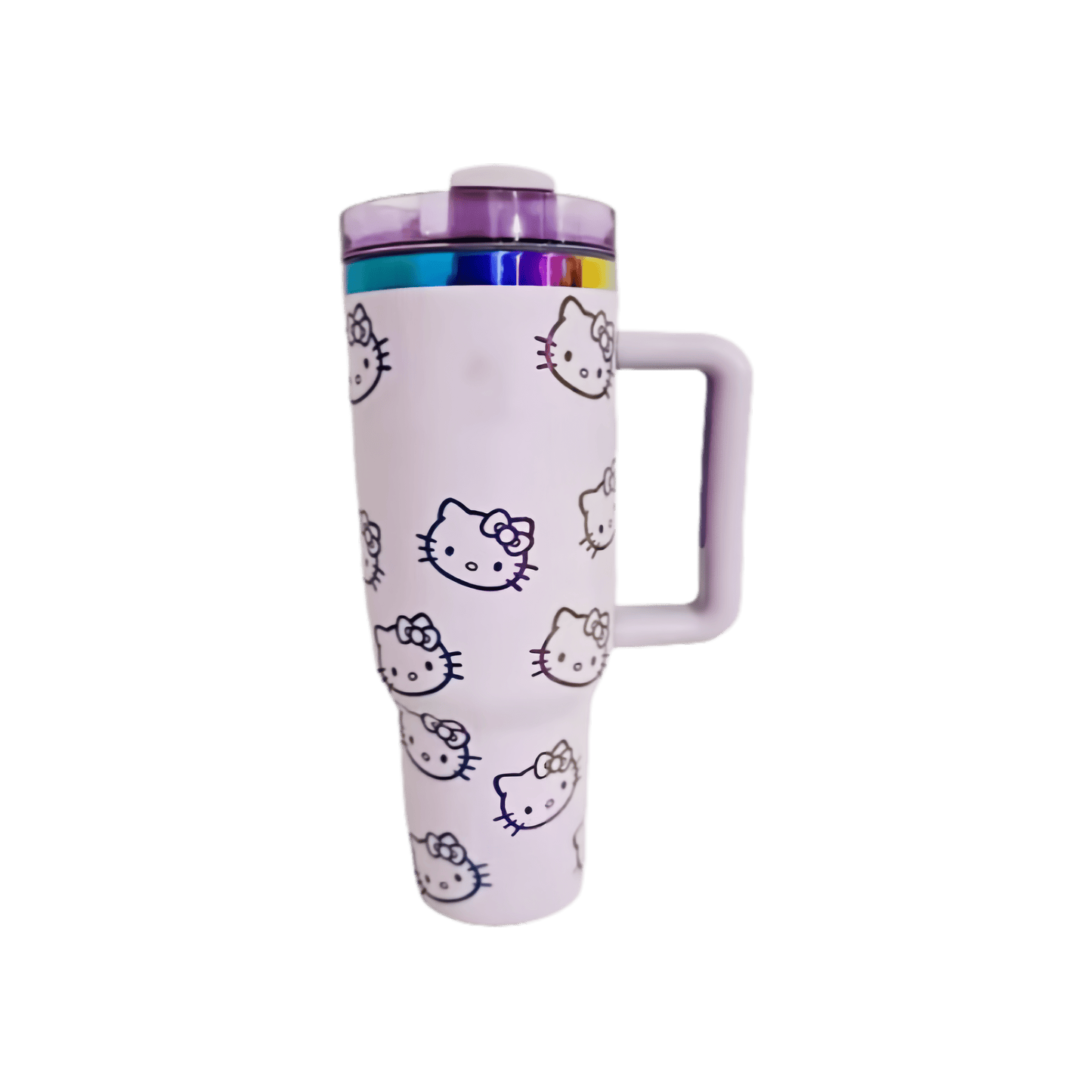 Cute Kitty Insulated Tumbler – Straw Lid & Handle