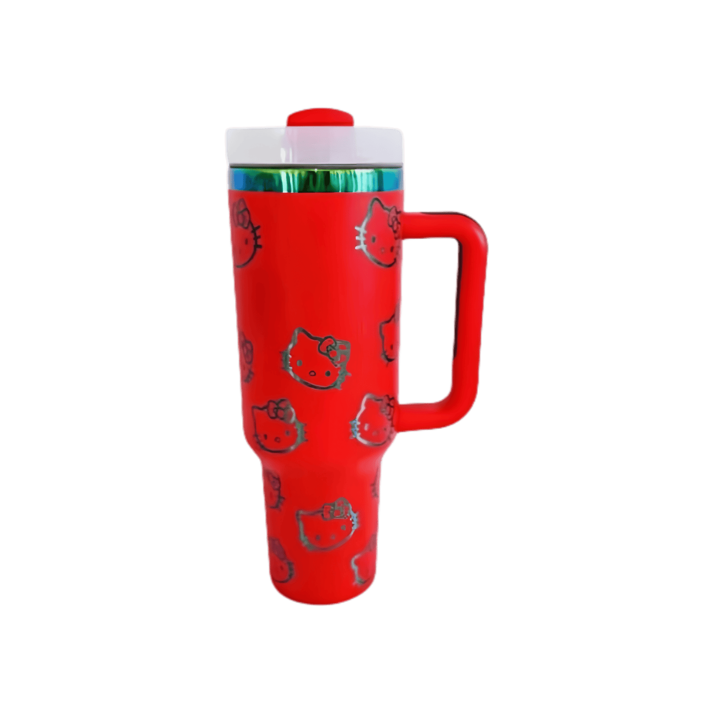 Cute Kitty Insulated Tumbler – Straw Lid & Handle