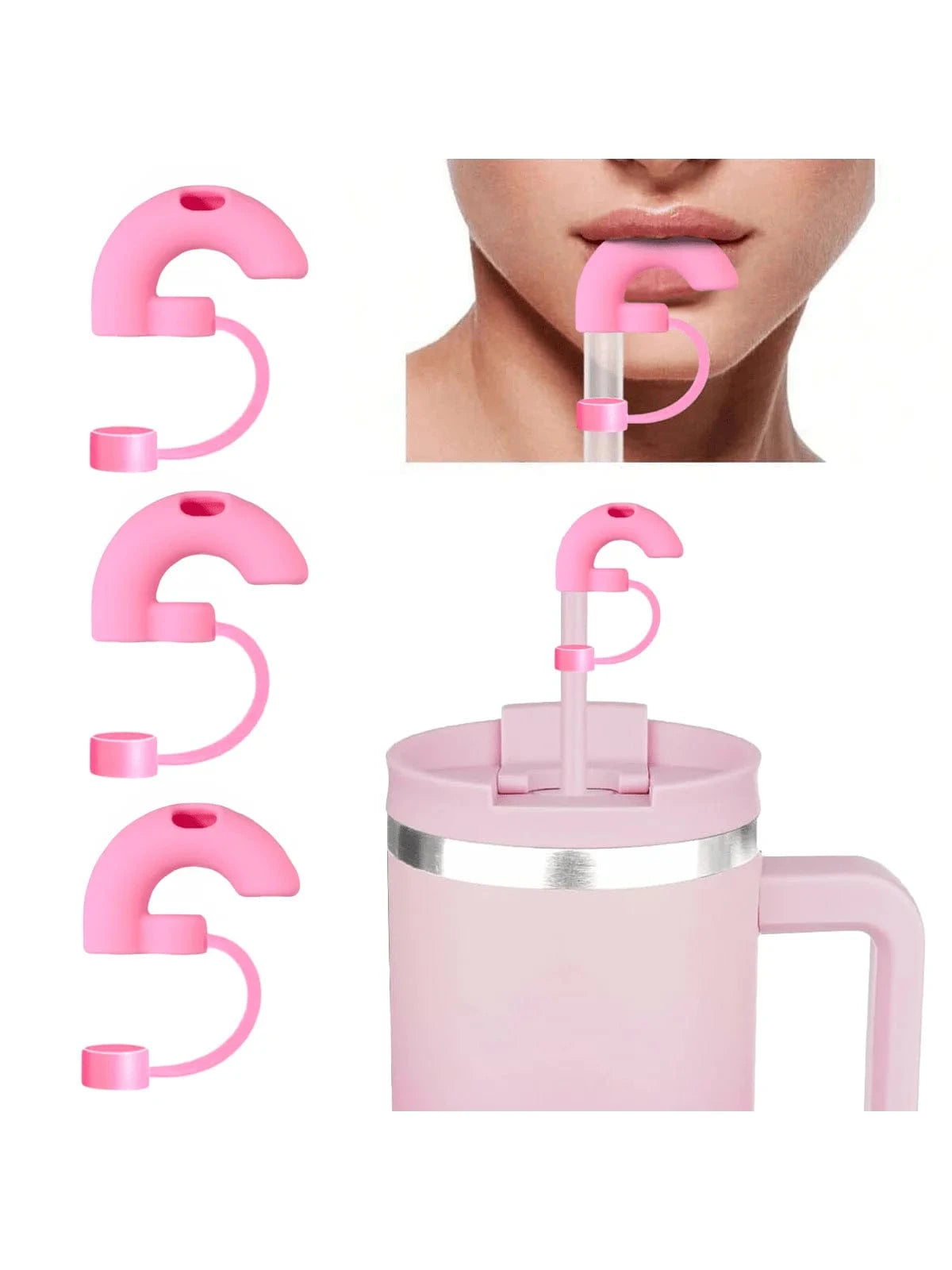 Anti-Wrinkle Straw Cover for Stanley Cup - 10mm Silicone Topper