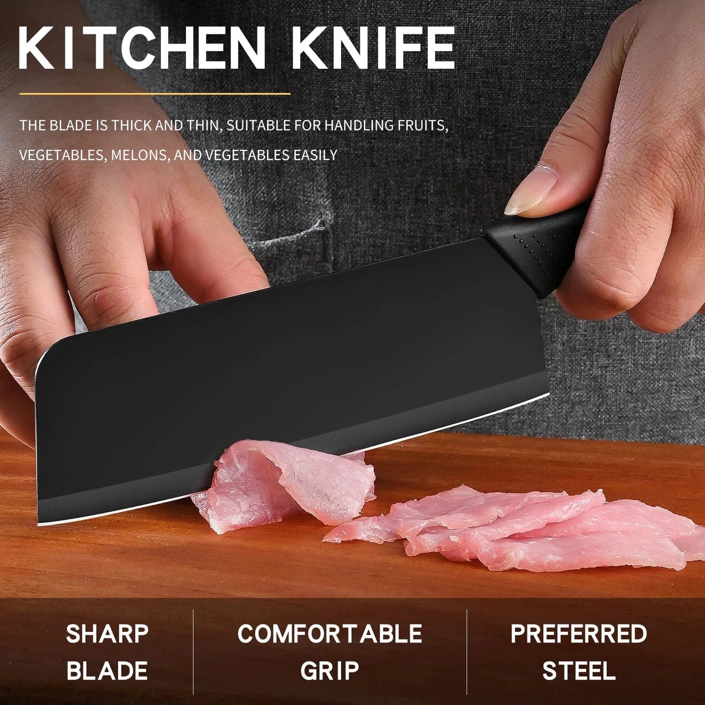 Chef’s Knife Sets in Matte Black – 3pc Compact or 6pc Pro
