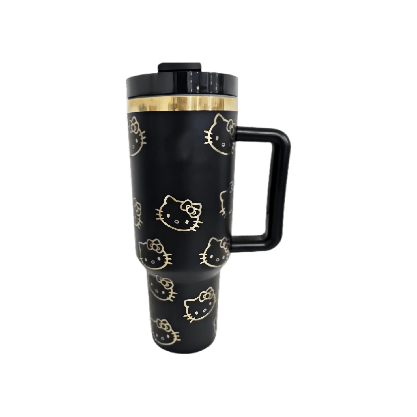 Cute Kitty Insulated Tumbler – Straw Lid & Handle