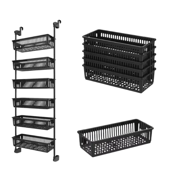 Over-the-Door Pantry Organizer – 6-Tier Adjustable Baskets Kitchen Klout