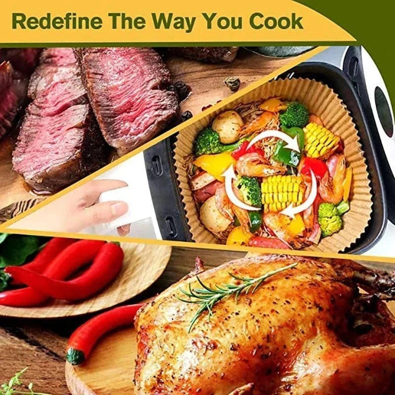 Airfryer Cooking Paper Aerogrill Parchment Paper Baking Tool Airfryer Accessories Air Fryer Paper Oven Liner Disposable Dishes - KitchenKlout