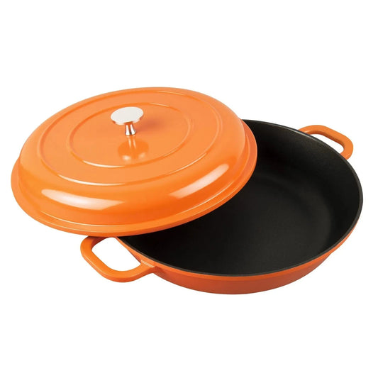 Cast Aluminum Dutch Oven - MASTERPAN - Orange 11" | KitchenKlout Dutch Ovens & Casseroles