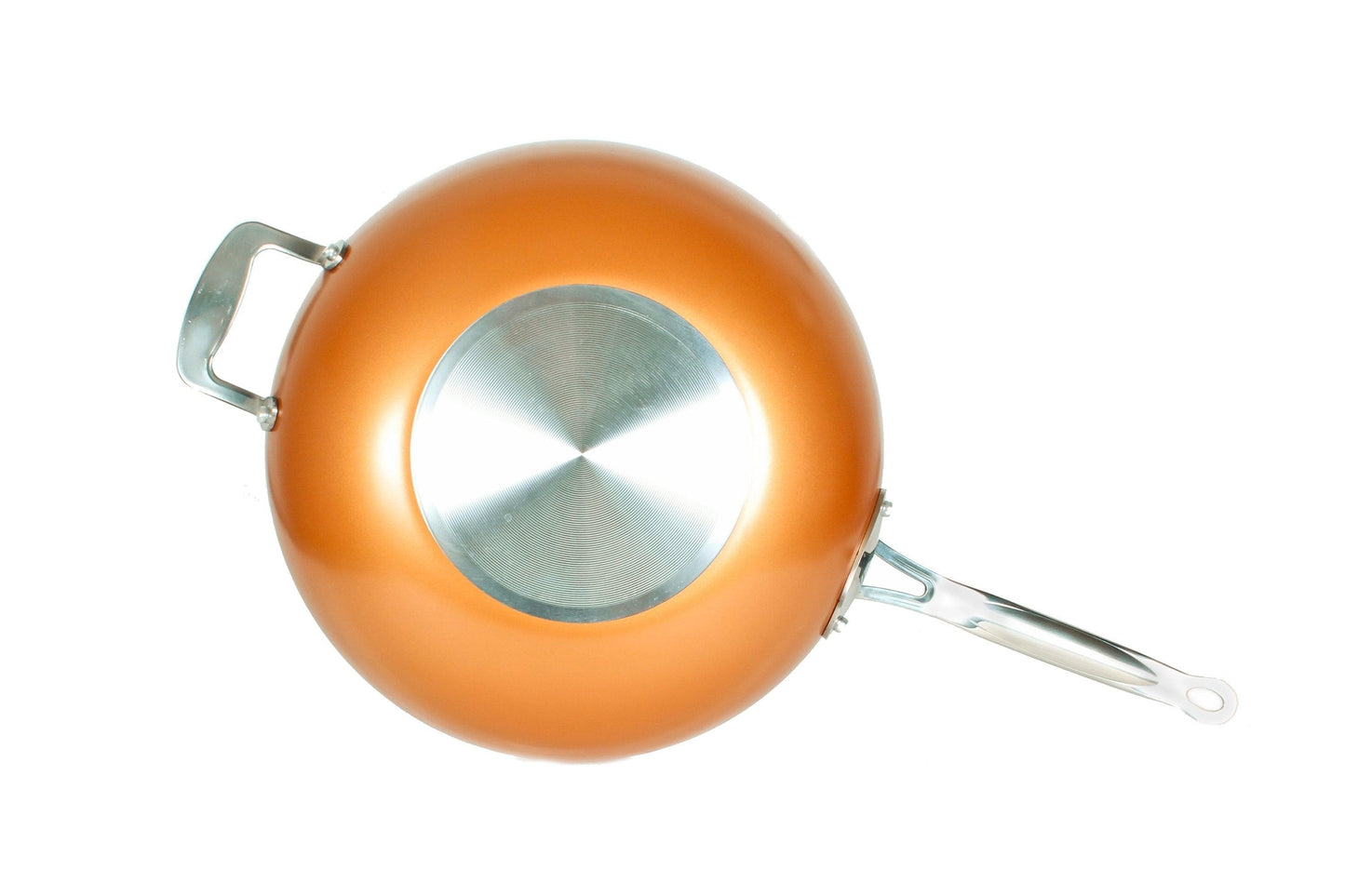 Ceramic Wok by MASTERPAN - Copper Color With Lid | KitchenKlout Woks & Stir Fry