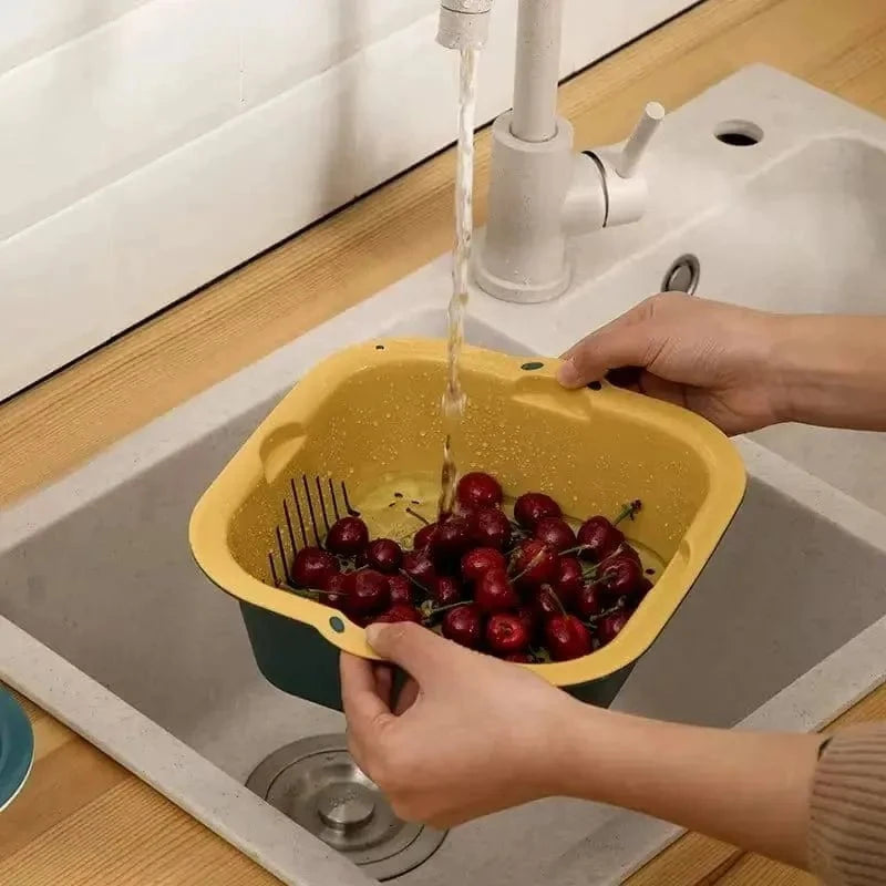 Double-Layer Sink Basket for Effective Washing | KitchenKlout