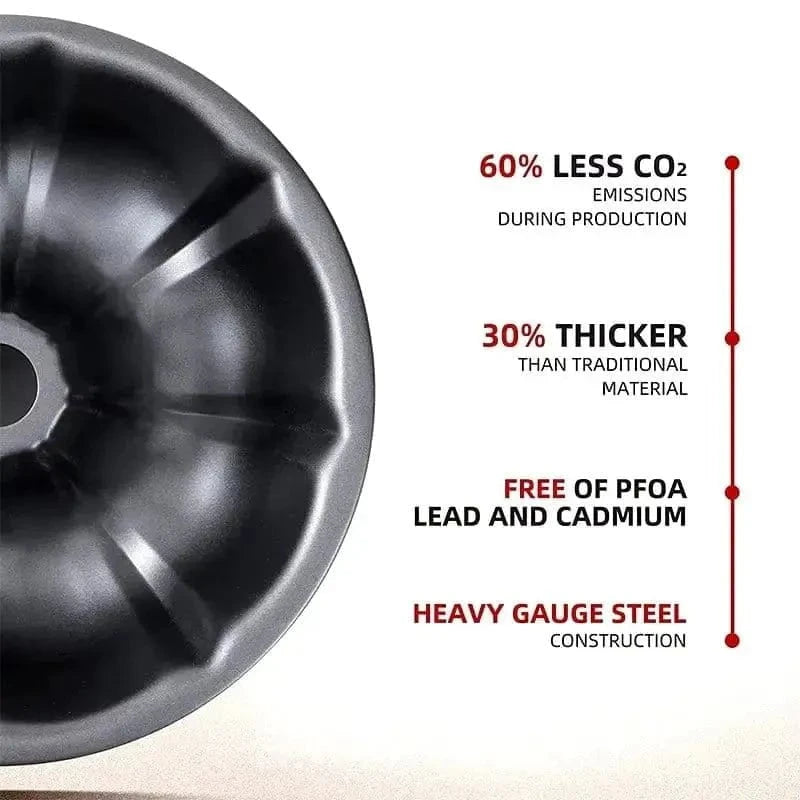 Fluted Tube Cake Pans - Carbon Steel Baking Mold | KitchenKlout