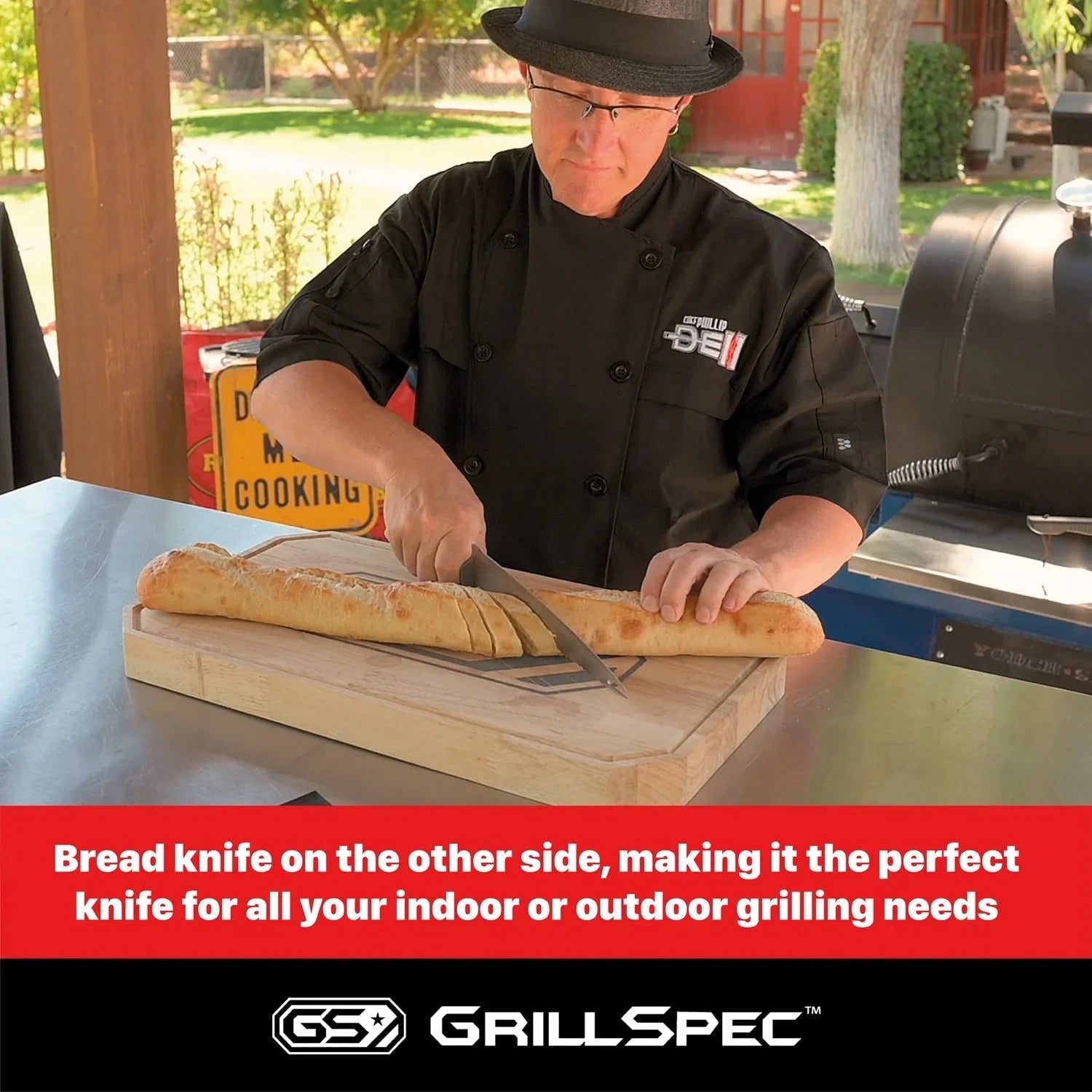 Grill Knife - Multi-Use with Cover - 8" Blade | KitchenKlout