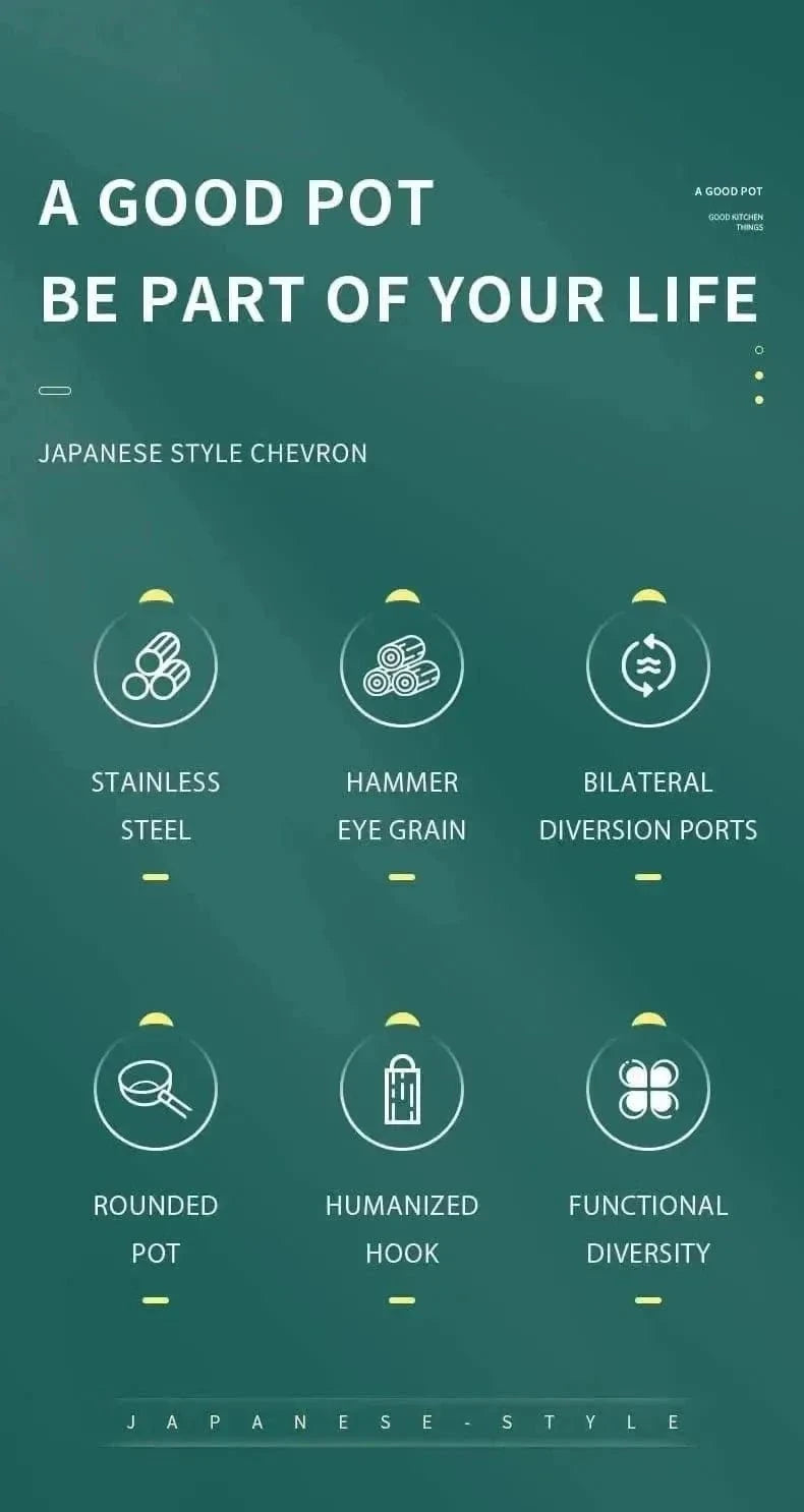 Japanese Snowflake Pot - Non-Stick Stainless Steel | KitchenKlout