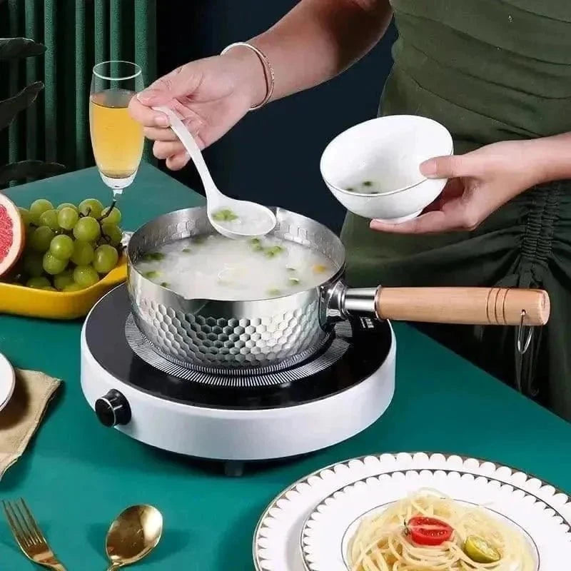 Japanese Snowflake Pot - Non-Stick Stainless Steel | KitchenKlout