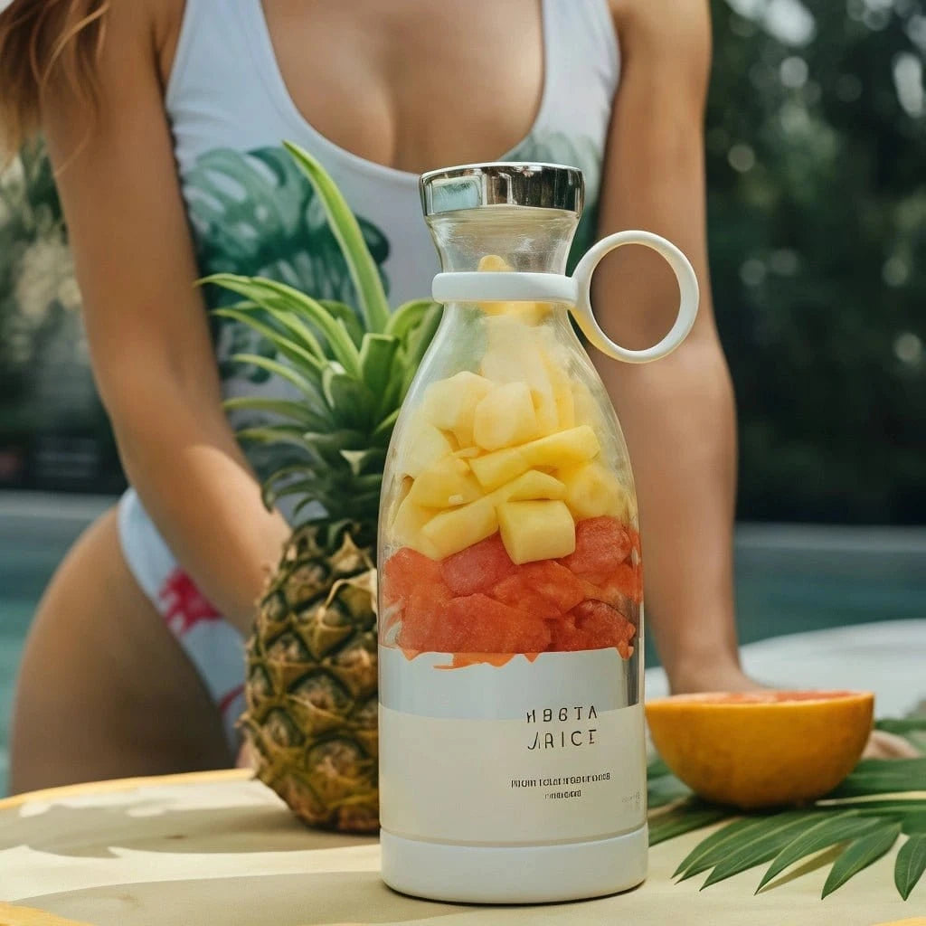 Juice Blender Portable Juicer Bottle 6 Blades Shake Orange Lemon USB Charging Fruit Mixer Fresh Squeezer Machine - KitchenKlout