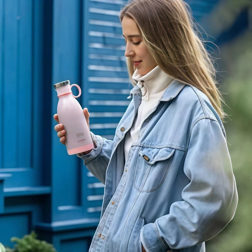 Juice Blender Portable Juicer Bottle 6 Blades Shake Orange Lemon USB Charging Fruit Mixer Fresh Squeezer Machine - KitchenKlout