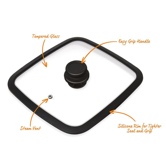 MASTERPAN Tempered Glass Lid 11x11" | KitchenKlout Lids