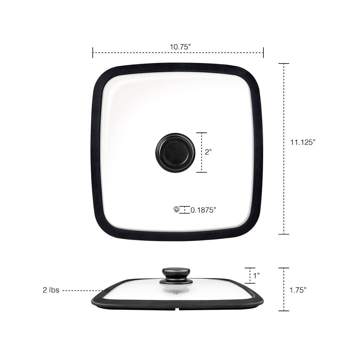 MASTERPAN Tempered Glass Lid 11x11" | KitchenKlout Lids