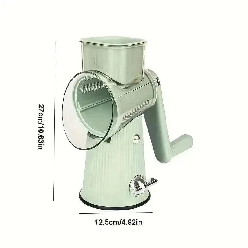 rotary cheese grater with interchangeable blades-4in1