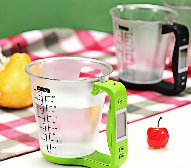 Smart - Cup, Measuring Scale, Kitchen Weigh device with LCD, Temperature & Weight Measuring gadget - KitchenKlout