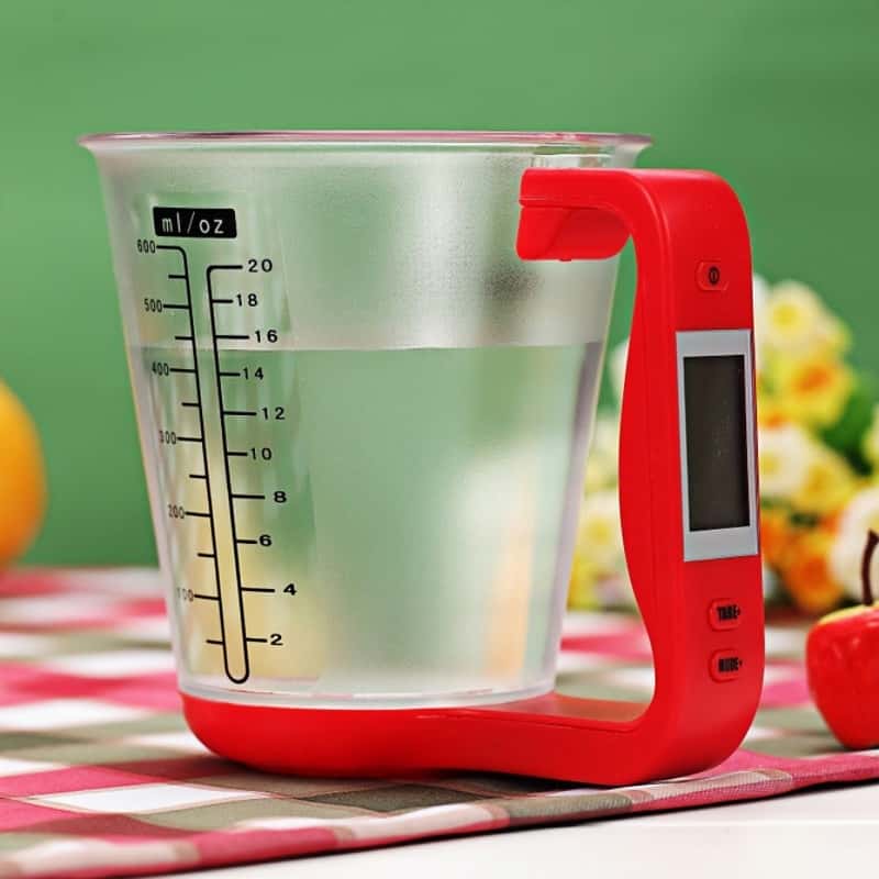 Smart - Cup, Measuring Scale, Kitchen Weigh device with LCD, Temperature & Weight Measuring gadget - KitchenKlout
