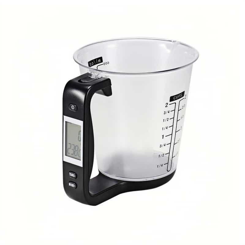 Smart - Cup, Measuring Scale, Kitchen Weigh device with LCD, Temperature & Weight Measuring gadget - KitchenKlout