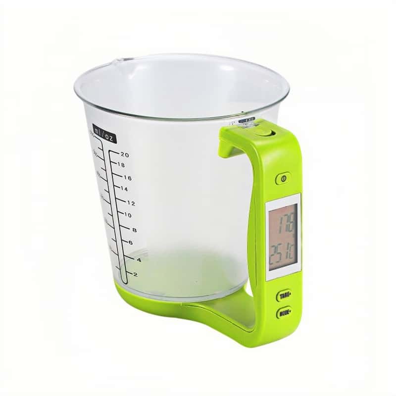 Smart - Cup, Measuring Scale, Kitchen Weigh device with LCD, Temperature & Weight Measuring gadget - KitchenKlout