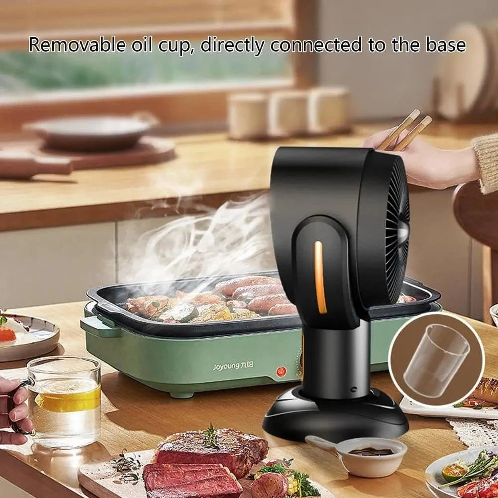 Smoke Sentry, Portable Cooking Range Hood - 2 - Speed Exhaust Fan with Retractable Design and Negative Ion Air Purifier for Kitchen Ventilation - KitchenKlout
