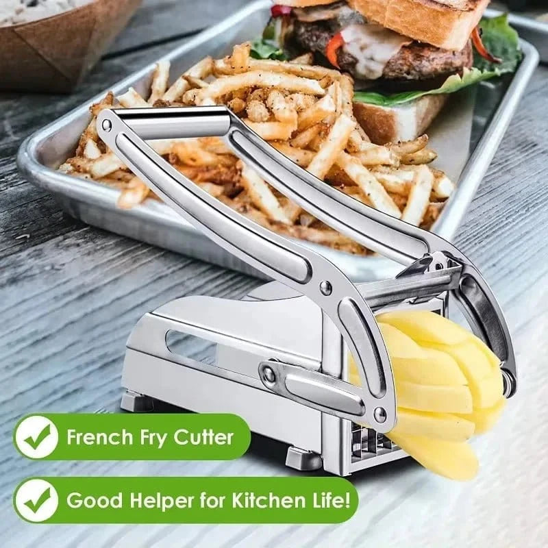 Stainless Steel Manual Potato Cutter French Fries Slicer Potato Chips Maker Dicer Cutting Machine Tools for Kitchen - KitchenKlout