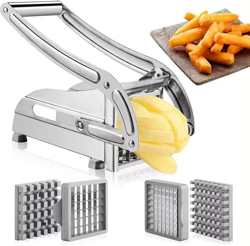 Stainless Steel Manual Potato Cutter French Fries Slicer Potato Chips Maker Dicer Cutting Machine Tools for Kitchen - KitchenKlout