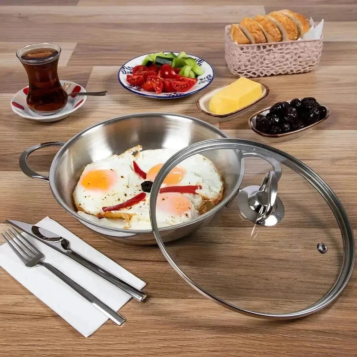 Stainless Steel Omelette Pan - Perfect for Cooking eggs | KitchenKlout