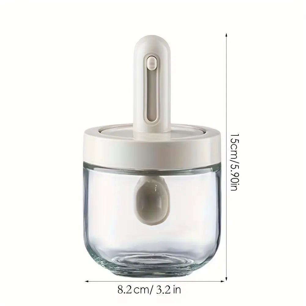 Telescopic Spoon Spice Seasoning Glass Container Jar