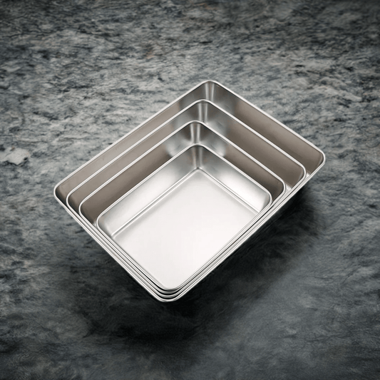 1 Pc Rectangular Stainless Steel Deepen Baking Pan Nonstick Cake Bread Pans Food Fruits Storage Trays Plates Bakeware Kitchen Ut - KitchenKlout