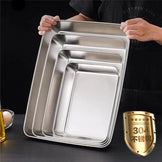 1 Pc Rectangular Stainless Steel Deepen Baking Pan Nonstick Cake Bread Pans Food Fruits Storage Trays Plates Bakeware Kitchen Ut - KitchenKlout