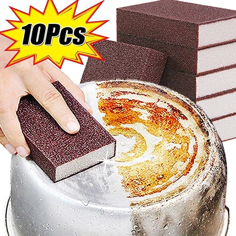 10/1PCS Magic Cleaning Sponge Rust Remover Nano Carborundum Removing Cuttable Descaling Clean Rub for Pot Kitchen Cleaning Tools - KitchenKlout