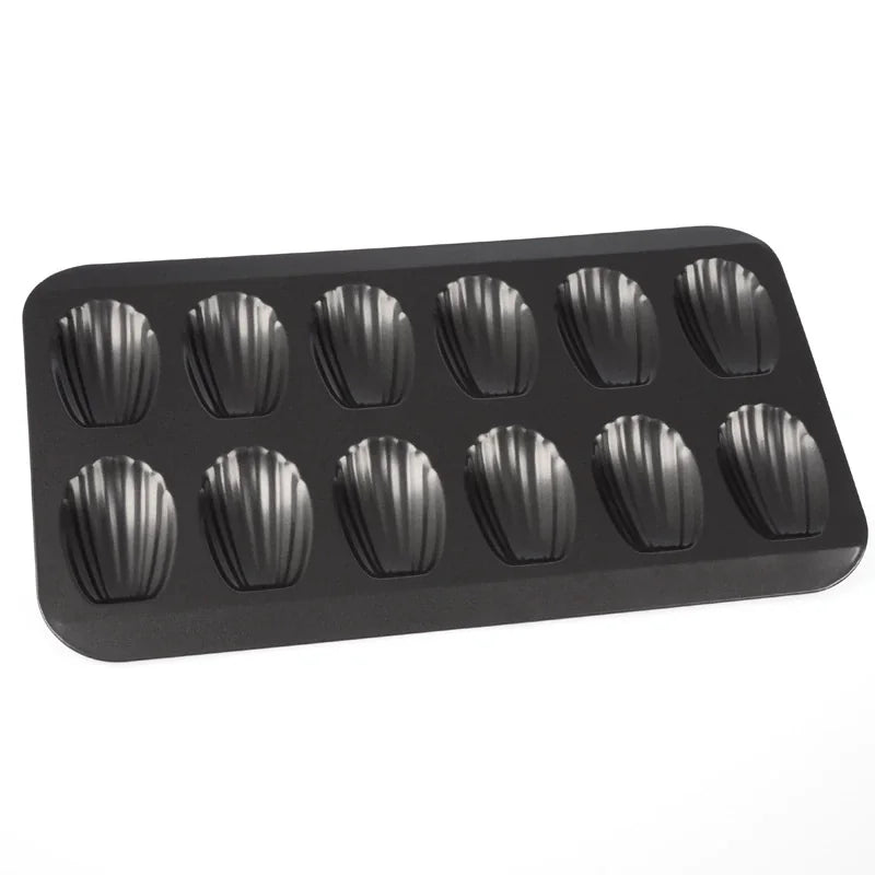 12-Cavity Madeleine Cake Pan - Professional Non-Stick Baking Mold | KitchenKlout Bakeware