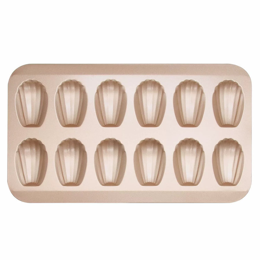 12-Cavity Madeleine Cake Pan - Professional Non-Stick Baking Mold | KitchenKlout Bakeware