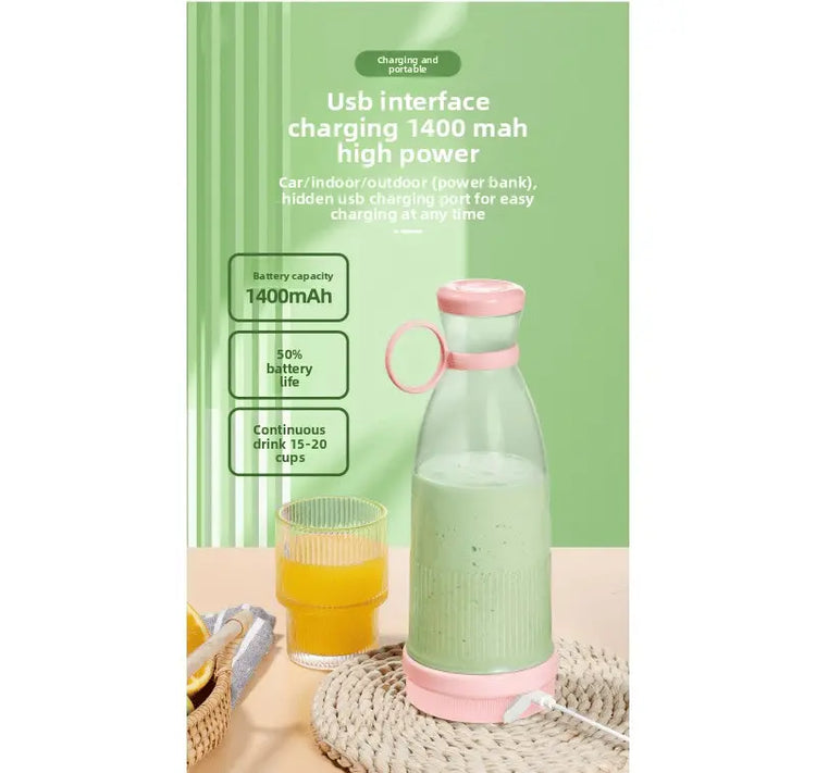 Portable Juice Blender – USB Charging, 6 Blades, Fresh Squeezer Kitchen Klout