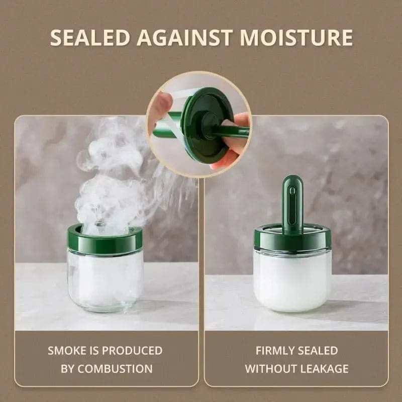1Pc Glass Seasoning Bottle with Telescopic Spoon Household Kitchen Salt Storage Box Leak Proof and Moisture - Proof - KitchenKlout