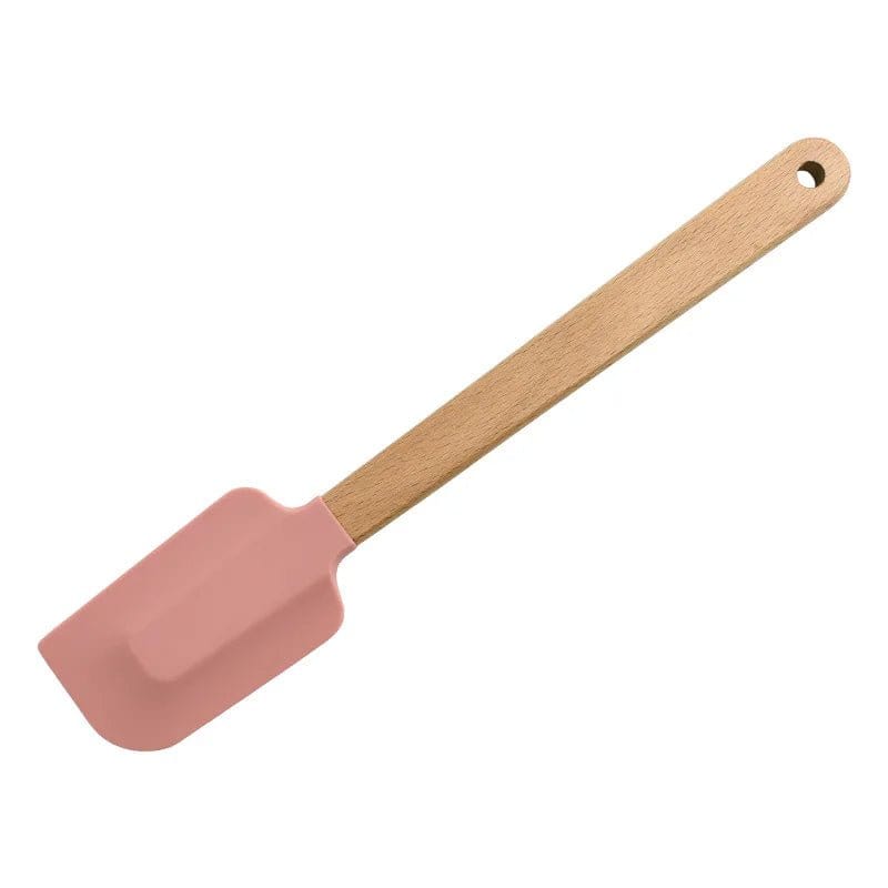 2Pcs/1Pcs Assorted colors Silicone Cream Spatula Non - Stick Pastry Blenders Wood Handle Chocolate Butter Baking Scraper Kitchen Cake Mixer - KitchenKlout