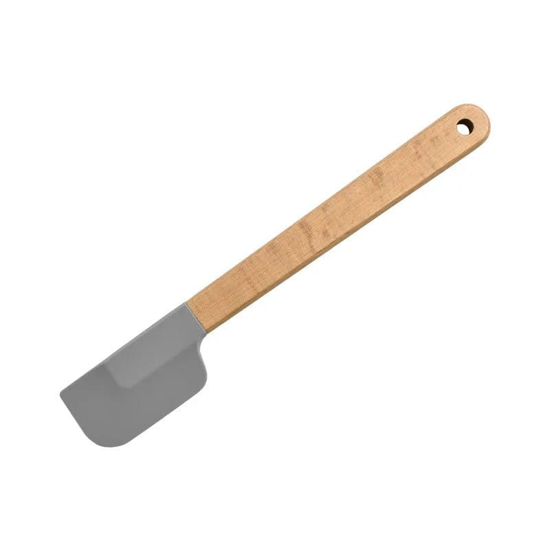 2Pcs/1Pcs Assorted colors Silicone Cream Spatula Non - Stick Pastry Blenders Wood Handle Chocolate Butter Baking Scraper Kitchen Cake Mixer - KitchenKlout