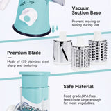 3-in-1 Stainless Steel Rotary Grater For Cheese and Vegetables