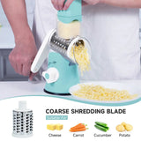 3-in-1 Stainless Steel Rotary Grater For Cheese and Vegetables