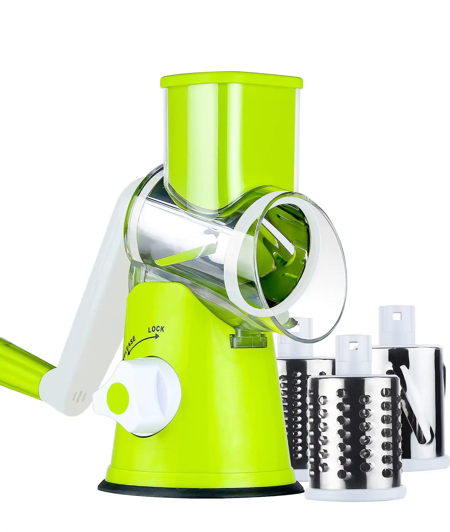 3-in-1 Stainless Steel Rotary Grater For Cheese and Vegetables