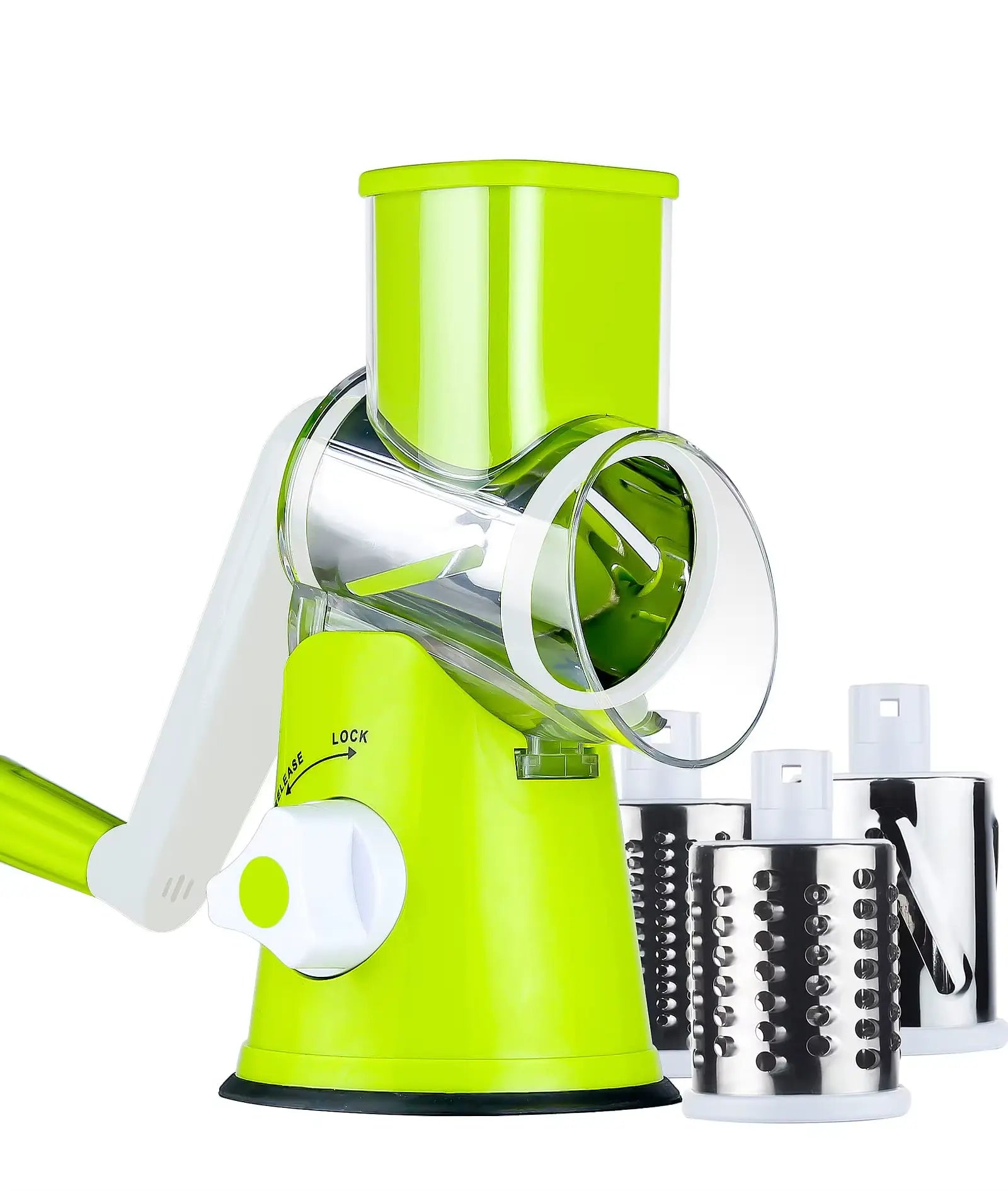 3-in-1 Stainless Steel Rotary Grater For Cheese and Vegetables