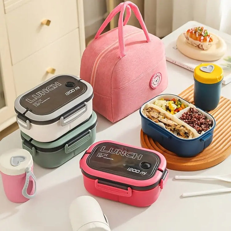 3 - Piece Meal Prep Storage Bags – Large Capacity Lunch Bags for Office, School, Picnics & Camp – Durable & Reusable - KitchenKlout